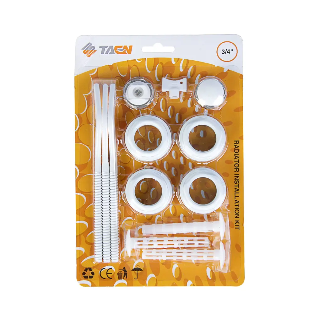 Фото Комплект для подключения радиатора Taen 1"x3/4" с 3 кронштейнами Фото Комплект для подключения радиатора Taen 1"x3/4" с 3 кронштейнами