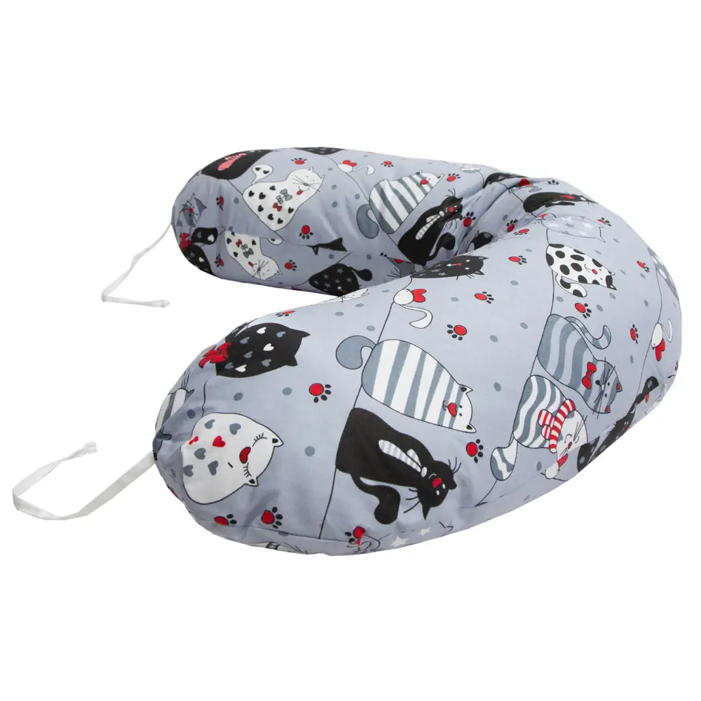 Фото 3 Подушка AmaroBaby для беременных Котики 170x25 см, холлофайбер Фото 3 Подушка AmaroBaby для беременных Котики 170x25 см, холлофайбер