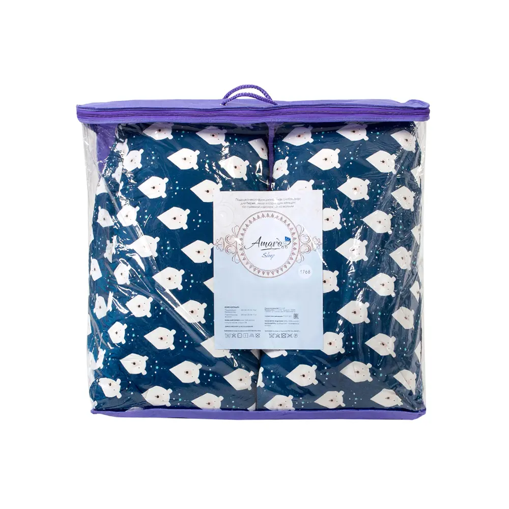 Фото 11 Подушка AmaroBaby для беременных Белые медведи 340x35 см, холлофайбер Фото 11 Подушка AmaroBaby для беременных Белые медведи 340x35 см, холлофайбер