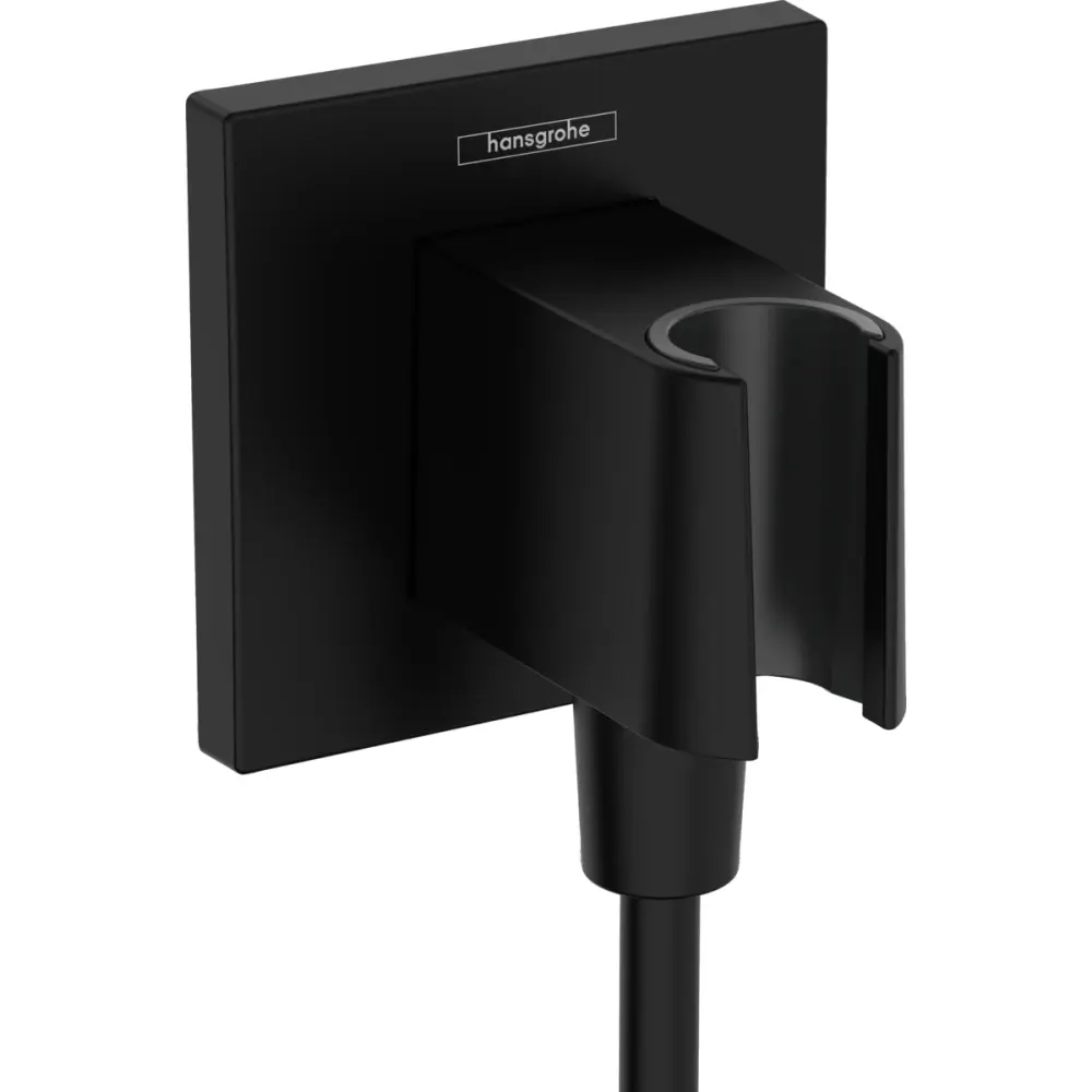 Фото Шланговое подключение Hansgrohe FixFit E 26889670 с держателем для душа цвет черный Фото Шланговое подключение Hansgrohe FixFit E 26889670 с держателем для душа цвет черный
