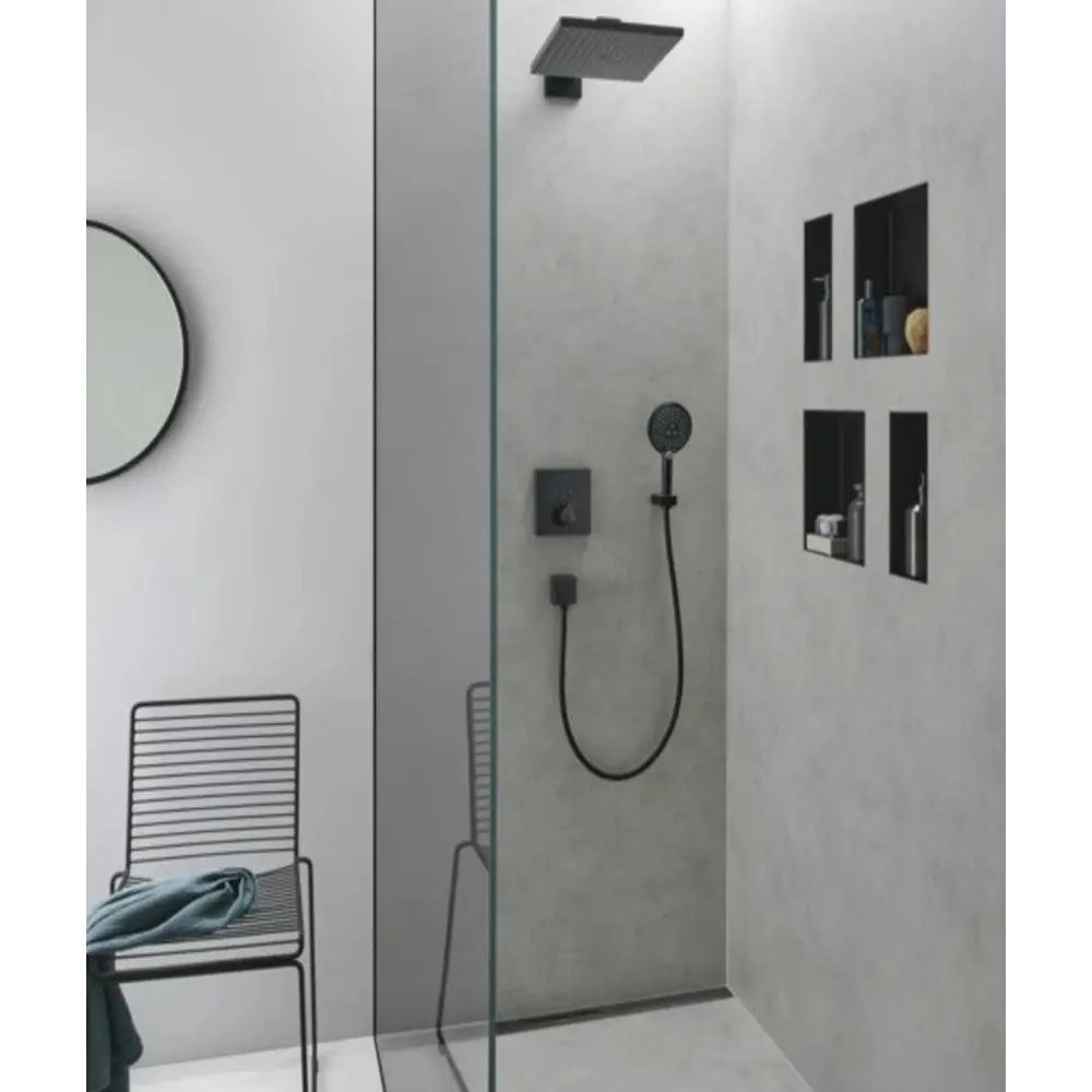 Фото 3 Шланговое подсоединение Hansgrohe Fixfit Square 26455670 с клапаном обратного тока цвет матовый черный Фото 3 Шланговое подсоединение Hansgrohe Fixfit Square 26455670 с клапаном обратного тока цвет матовый черный