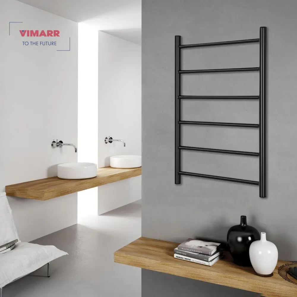 Фото 3 Полотенцесушитель водяной лестница Vimarr Briz mega 53x73 см 1" нержавеющая сталь цвет черный Фото 3 Полотенцесушитель водяной лестница Vimarr Briz mega 53x73 см 1" нержавеющая сталь цвет черный