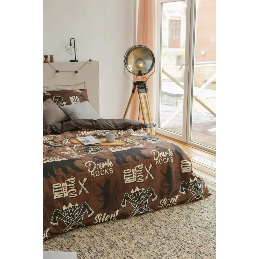 Фото 2 Комплект постельного белья Этель евро Dark rock's бязь