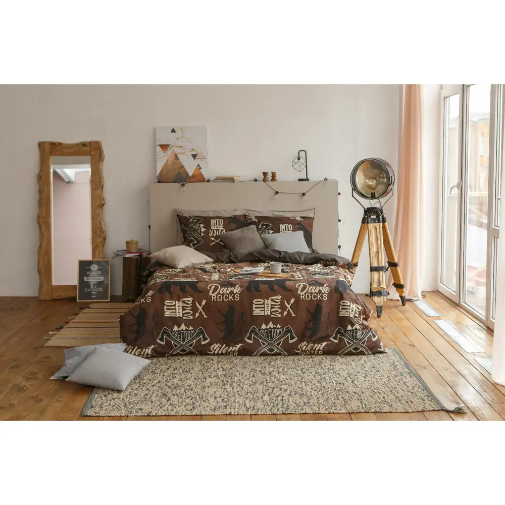 Фото 13 Комплект постельного белья Этель евро Dark rock's бязь