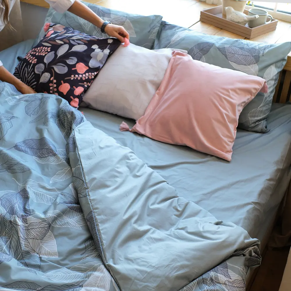 Фото 8 Комплект постельного белья Этель «Mint leaves» двуспальный, перкаль, разноцветный Фото 8 Комплект постельного белья Этель «Mint leaves» двуспальный, перкаль, разноцветный