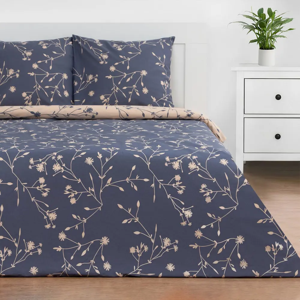 Фото Комплект постельного белья Этель «Flowers» полутораспальный, поплин, разноцветный