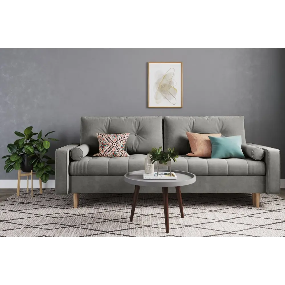 Фото 4 Диван Divan.ru Ситено 218x90x95 см ткань цвет серый/серебристый Фото 4 Диван Divan.ru Ситено 218x90x95 см ткань цвет серый/серебристый