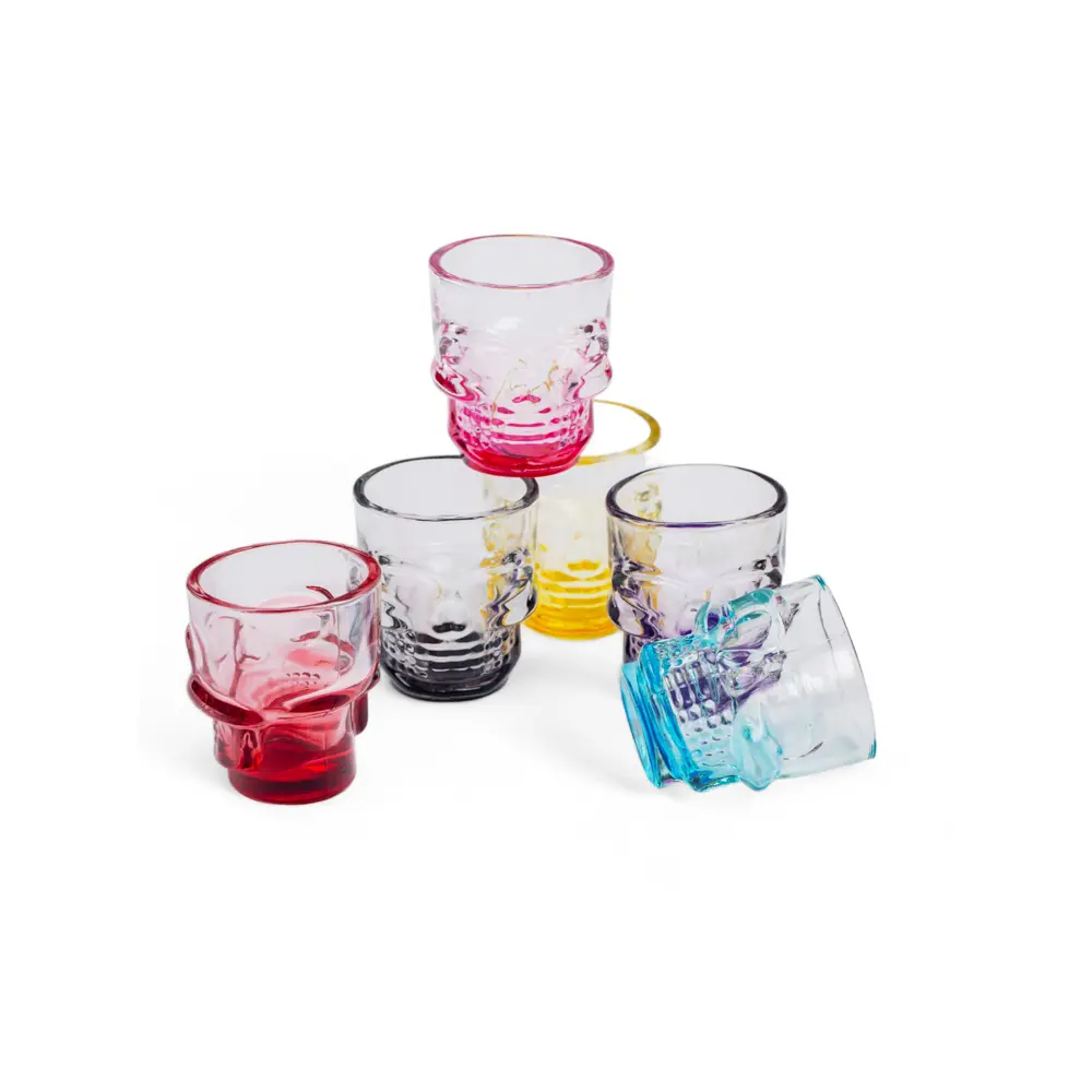 Фото Набор стопок стеклянных Glasserie Skull colors 50мл цвет прозрачный 6шт