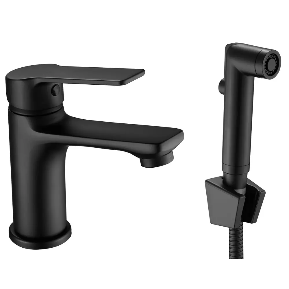 Фото Смеситель для раковины Esko Singapore black SB 27H цвет черный Фото Смеситель для раковины Esko Singapore black SB 27H цвет черный