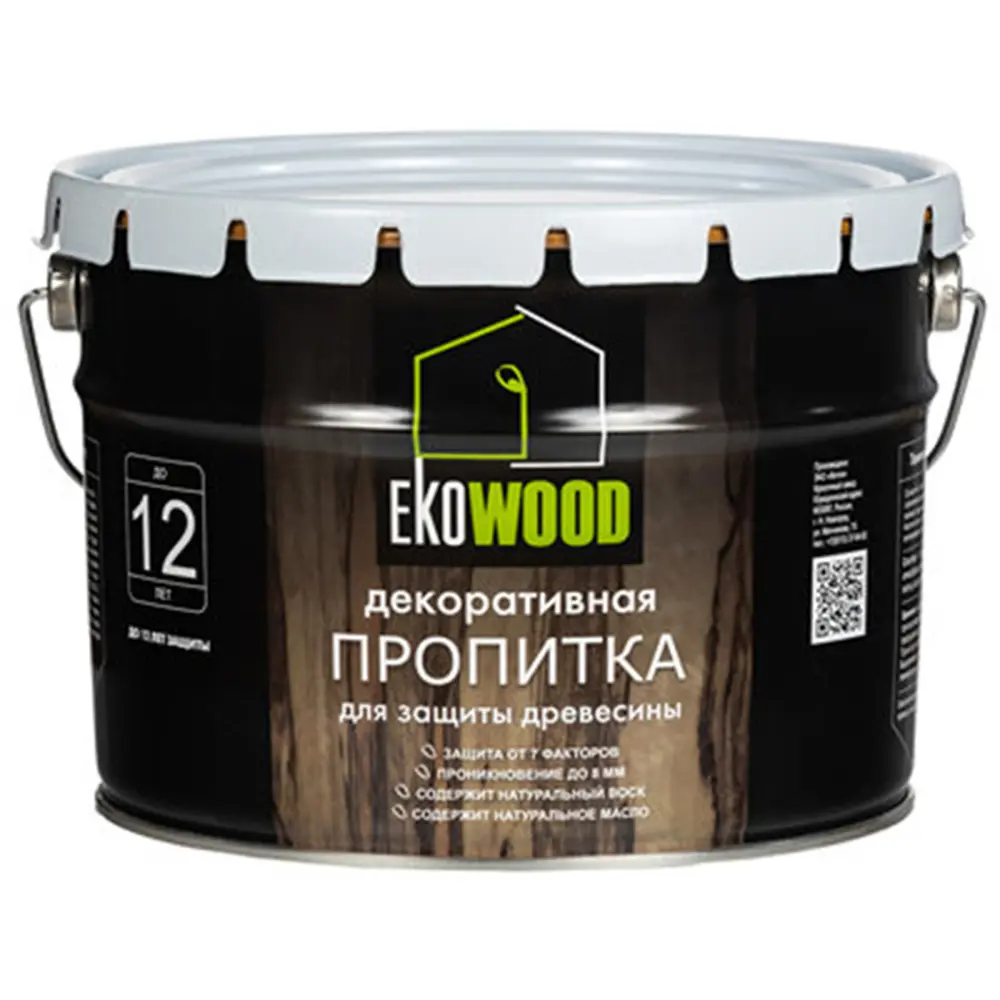 Фото Защитно-декоративный антисептик для древесины Ekowood полуглянцевый цвет золотистый дуб 9 л Фото Защитно-декоративный антисептик для древесины Ekowood полуглянцевый цвет золотистый дуб 9 л