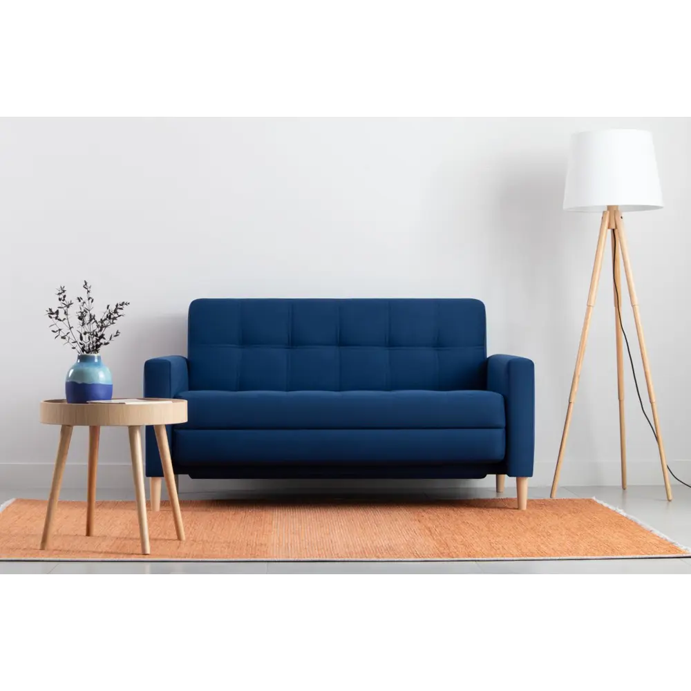 Фото 2 Раскладной диван Divan.ru Нумо 216x86x90 см велюр цвет синий