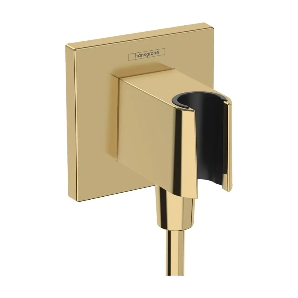 Фото Шланговое подключение Hansgrohe FixFit E 26889990 с держателем для душа цвет золото Фото Шланговое подключение Hansgrohe FixFit E 26889990 с держателем для душа цвет золото