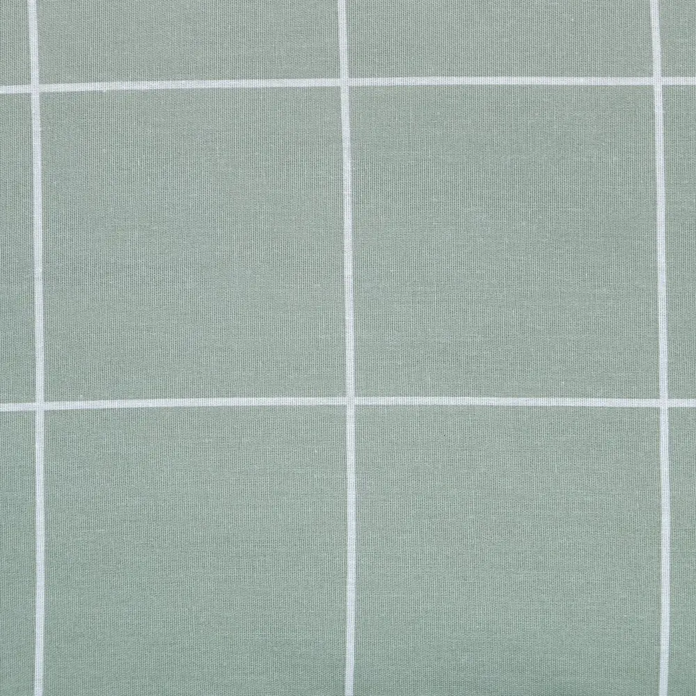 Фото 3 Комплект постельного белья Этель Клетка бязь семейный наволочки 50 x 70- 2 шт цвет зеленый