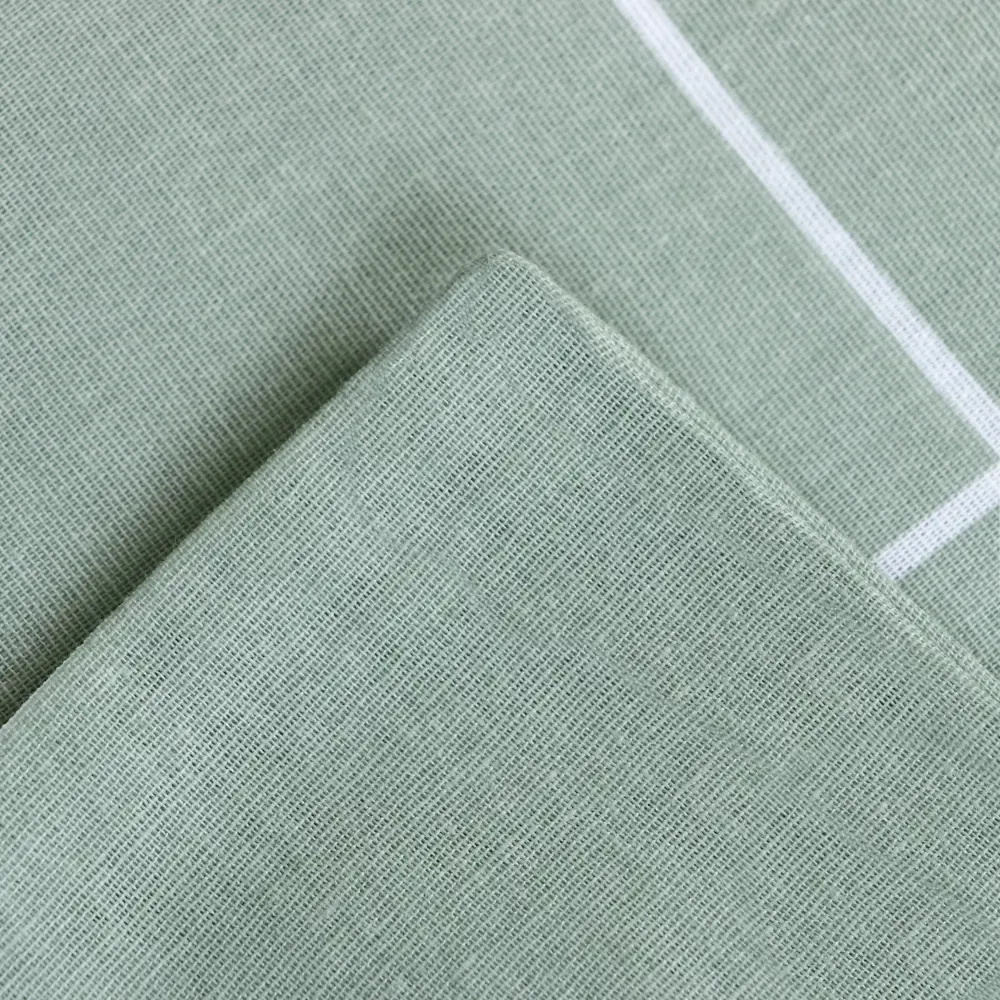 Фото 4 Комплект постельного белья Этель Клетка бязь семейный наволочки 50 x 70- 2 шт цвет зеленый