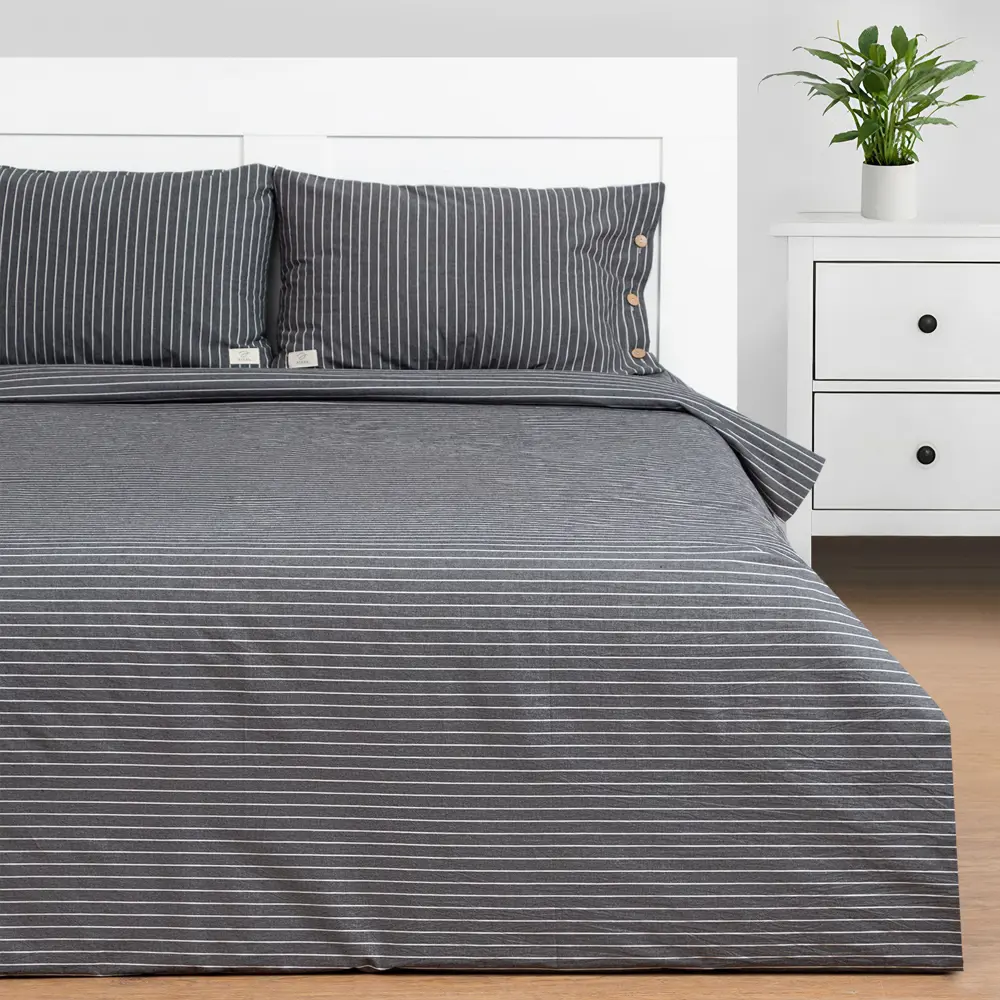 Фото Комплект постельного белья Этель Quiet Shade хлопок 2-спальный наволочки 50 x 70- 2 шт цвет серый