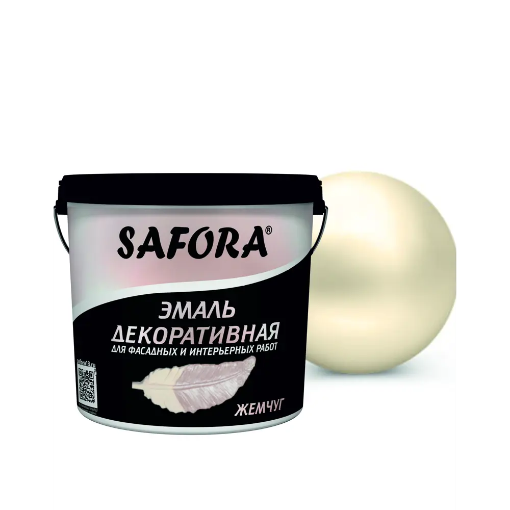 Фото 3 Эмаль перламутровая Safora ЭМ104/2 цвет жемчуг 800 г Фото 3 Эмаль перламутровая Safora ЭМ104/2 цвет жемчуг 800 г