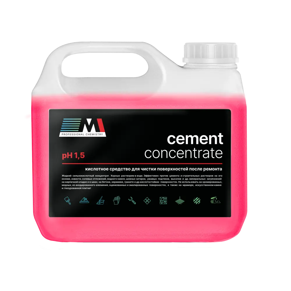 Фото Средство для чистки поверхностей после ремонта M1 Professional Chemistry кислотное 1 л Фото Средство для чистки поверхностей после ремонта M1 Professional Chemistry кислотное 1 л
