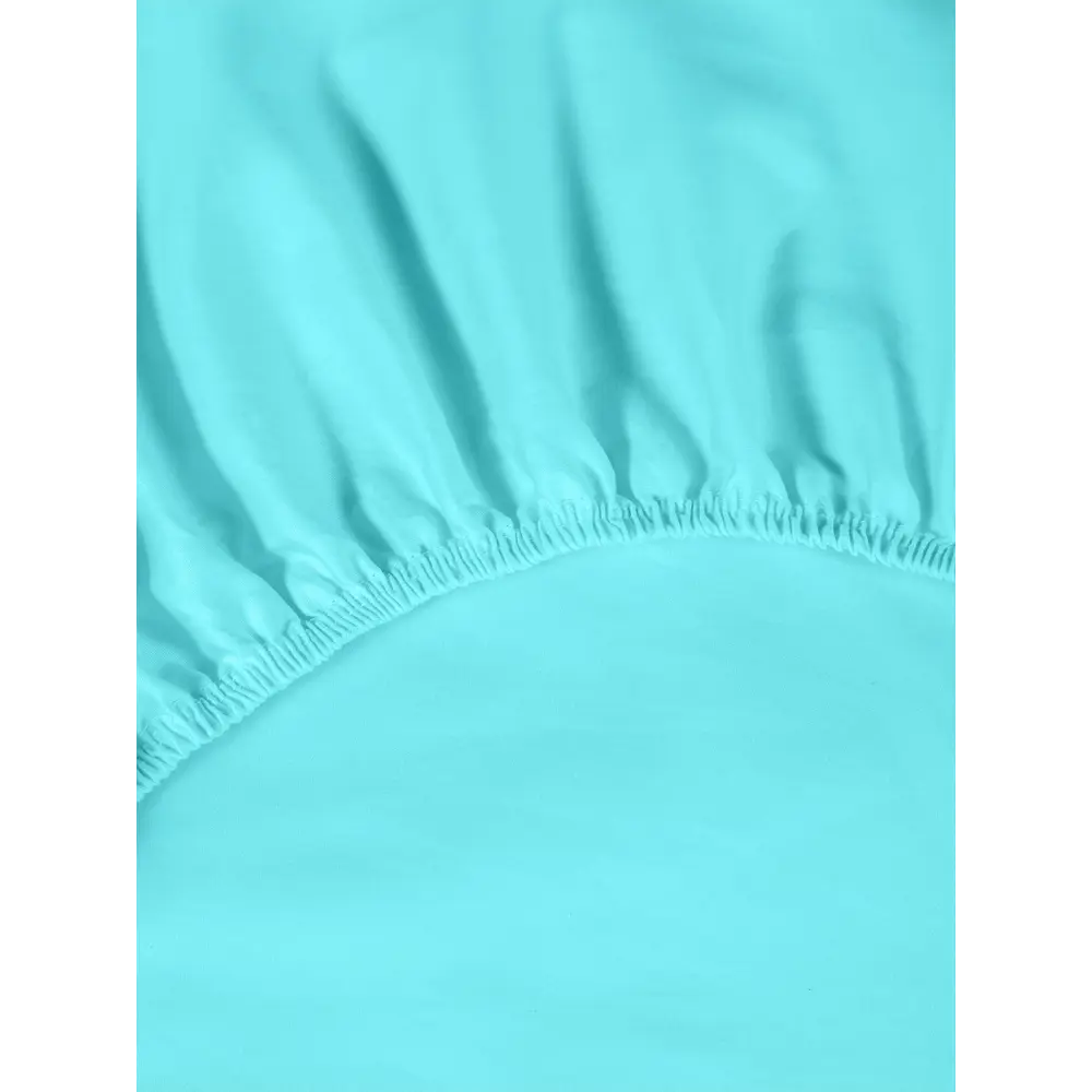 Фото 2 Простыня Sleep ix Исти 180x200 см сатин на резинке цвет бирюзовый Фото 2 Простыня Sleep ix Исти 180x200 см сатин на резинке цвет бирюзовый