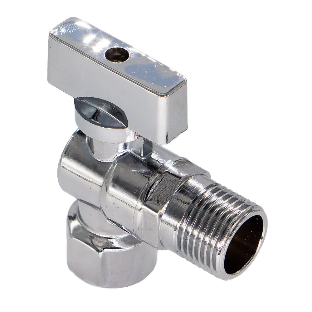 Фото 3 Кран шаровый угловой СТМ DN19 PN16 1/2" ВР-НР ручка бабочка латунь