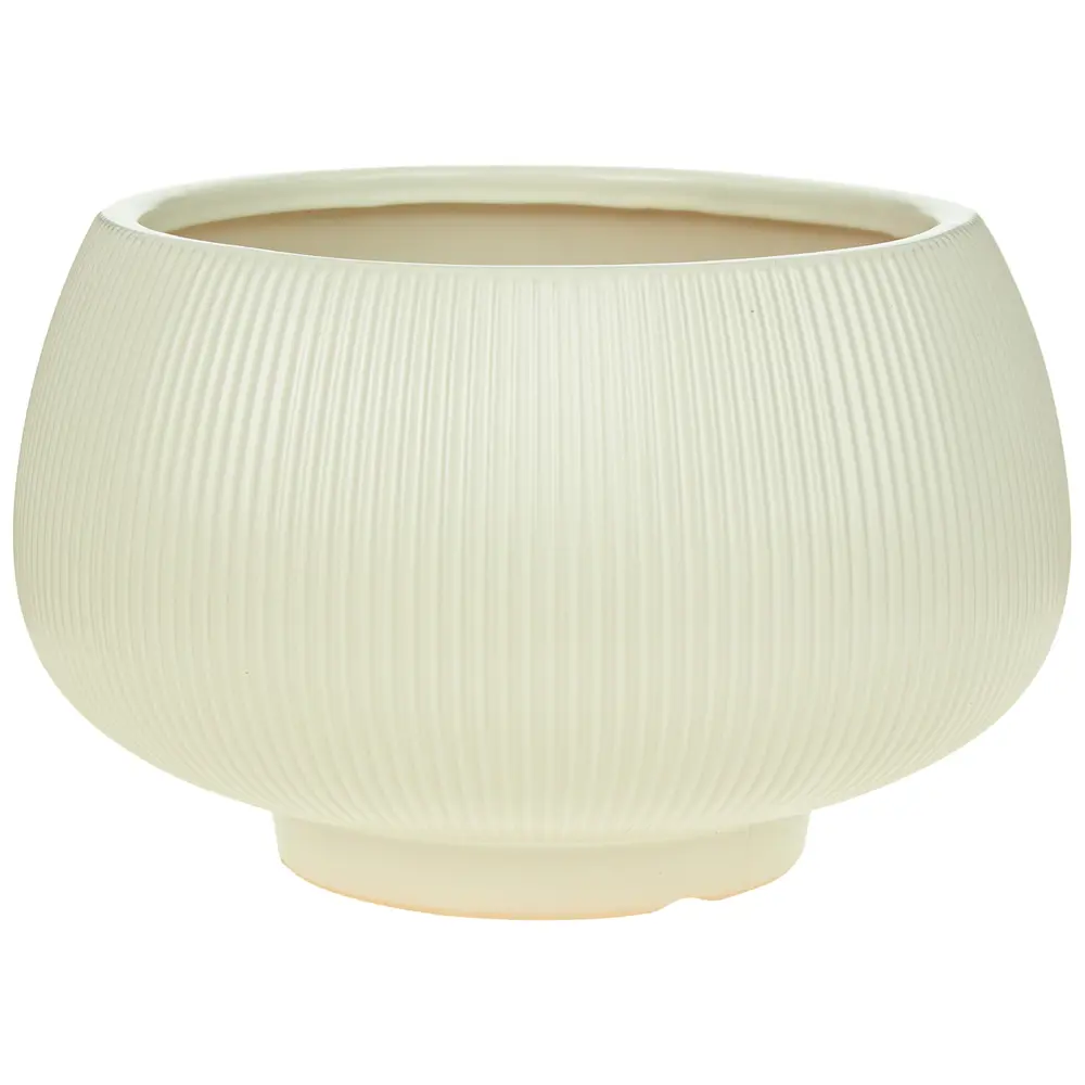 Фото 3 Кашпо декоративное 7цветов-декор d 18.5 см 15 см 3.8 л керамика цвет бежевый