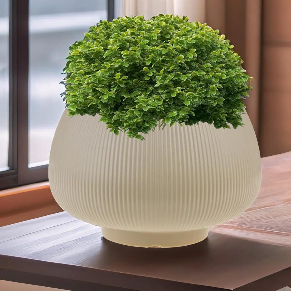 Фото 2 Кашпо декоративное 7цветов-декор d 18.5 см 15 см 3.8 л керамика бежевый