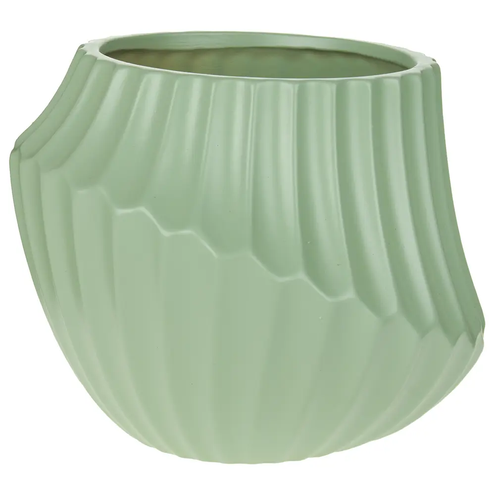 Фото 3 Кашпо декоративное 7цветов-декор d 22 см 16.5 см 6 л керамика зеленый
