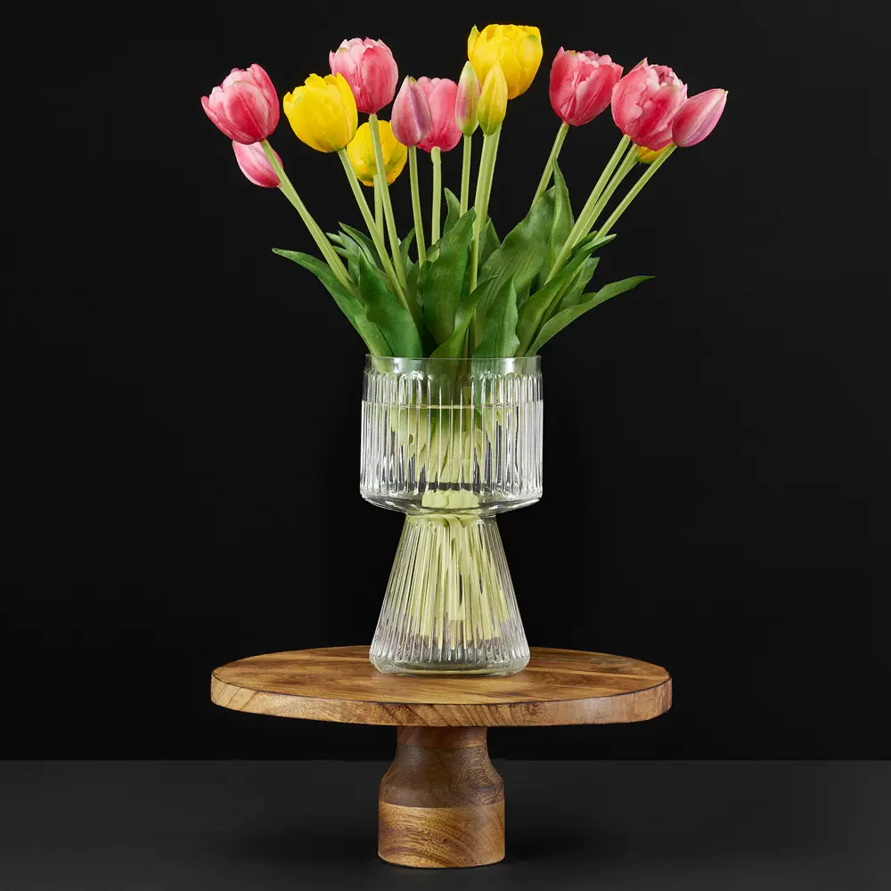 Фото 4 Ваза 7цветов-декор для цветов и сухоцветов стеклянная прозрачная 11x21 см