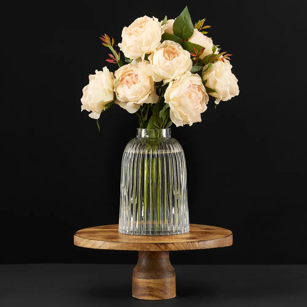 Фото 4 Ваза 7цветов-декор для цветов и сухоцветов стеклянная прозрачная 13x20 см