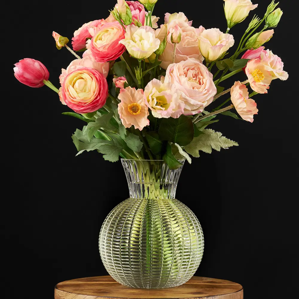 Фото 2 Ваза 7цветов-декор для цветов и сухоцветов стекло цвет прозрачный 18x20 см