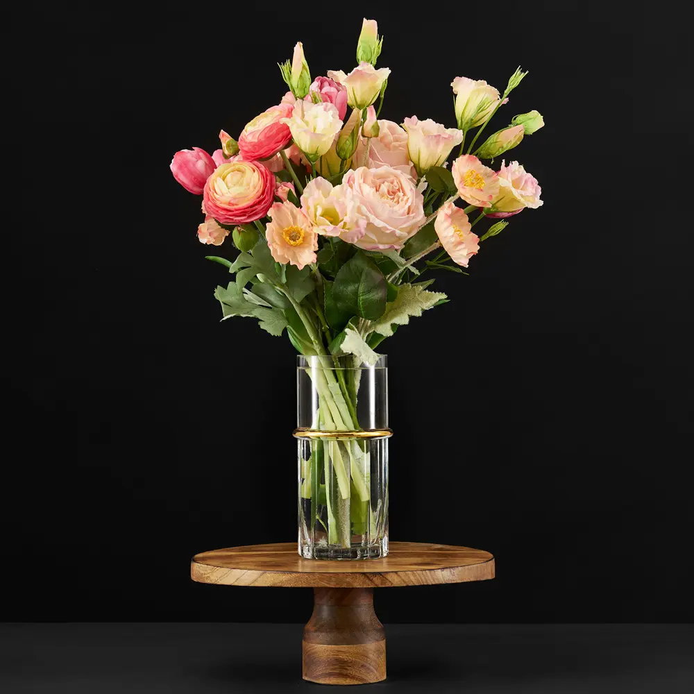 Фото 4 Ваза 7цветов-декор для цветов и сухоцветов стекло цвет прозрачный 10x20 см