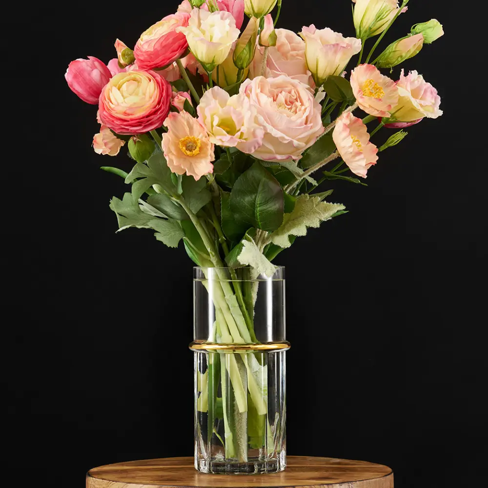 Фото 2 Ваза 7цветов-декор для цветов и сухоцветов стекло цвет прозрачный 10x20 см