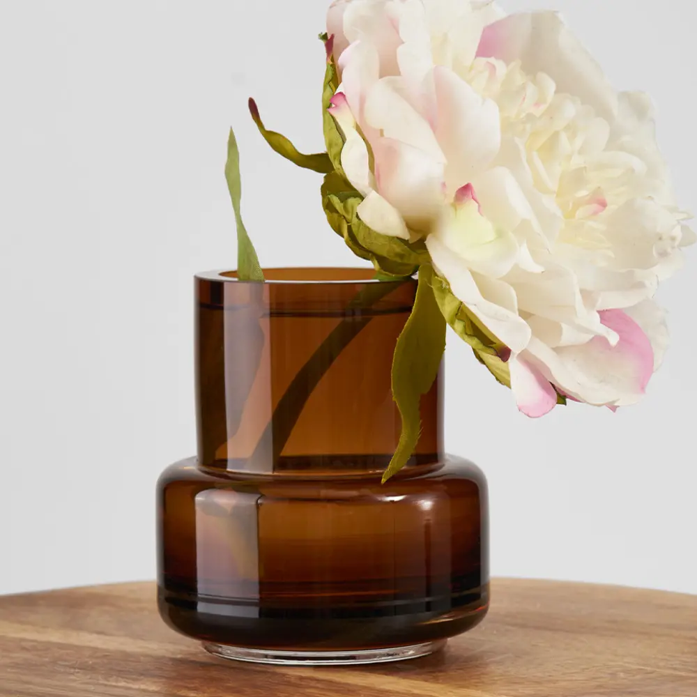 Фото 2 Ваза 7цветов-декор Цветы и сухоцветы стекло цвет прозрачный 10 см