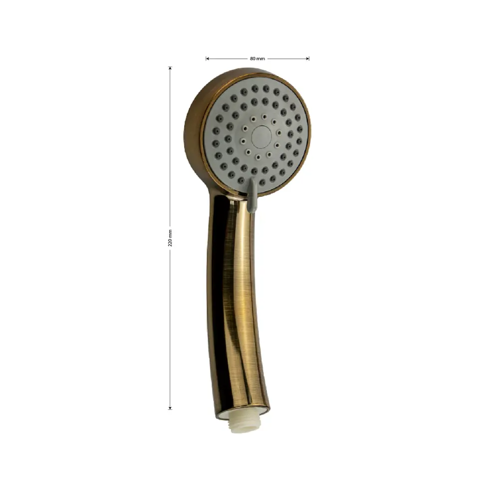 Фото 3 Лейка для душа САНАКС 60314 массажная, круглая 3 режима, цвет бронза Фото 3 Лейка для душа САНАКС 60314 массажная, круглая 3 режима, цвет бронза