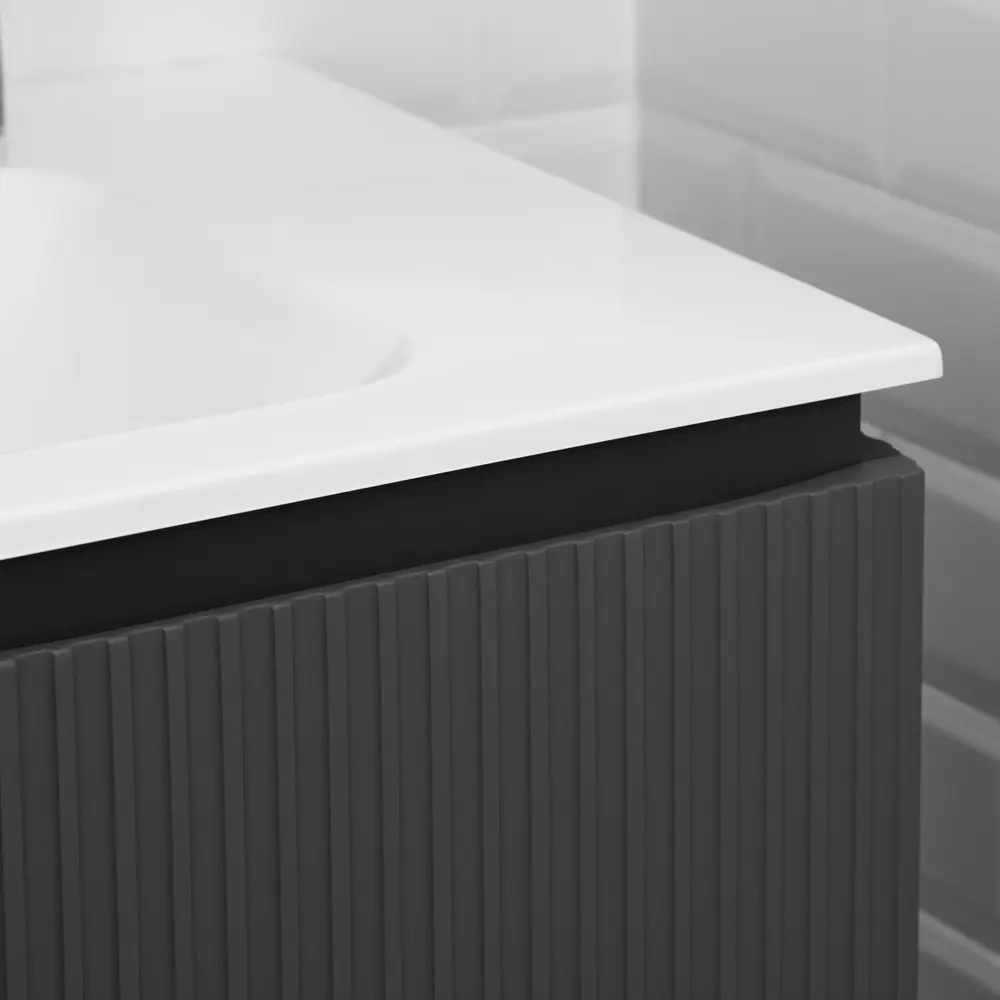 Фото 12 Тумба под раковину подвесная Итана 4657826222558 60см цвет темно-серый Фото 12 Тумба под раковину подвесная Итана 4657826222558 60см цвет темно-серый