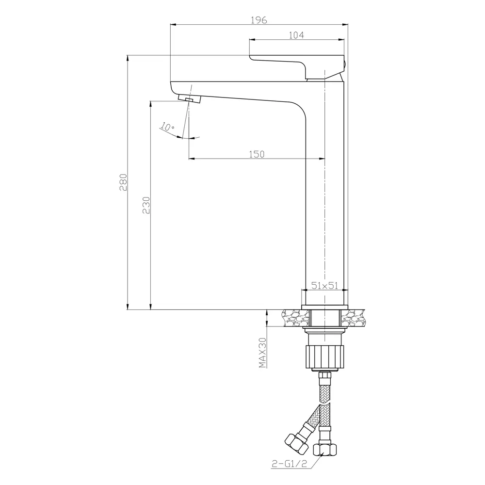 Фото 2 Смеситель для раковины Esko BR25 однорычажный цвет хром Фото 2 Смеситель для раковины Esko BR25 однорычажный цвет хром