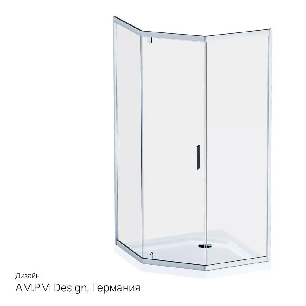 Фото 6 Душевой уголок Am.pm Hit Pivot W78G-405-090MT 1/4 круга 90x90см серый профиль эффект стекла без покрытия Фото 6 Душевой уголок Am.pm Hit Pivot W78G-405-090MT 1/4 круга 90x90см серый профиль эффект стекла без покрытия