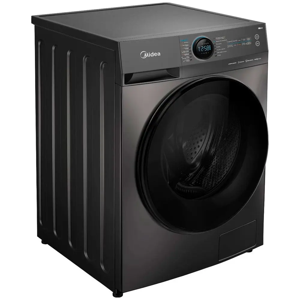 Фото 2 Стиральная машина с сушкой Midea Mf200d80wbss-ru 59.5x84.5x47.5 см 8 кг цвет темно-серый Фото 2 Стиральная машина с сушкой Midea Mf200d80wbss-ru 59.5x84.5x47.5 см 8 кг цвет темно-серый