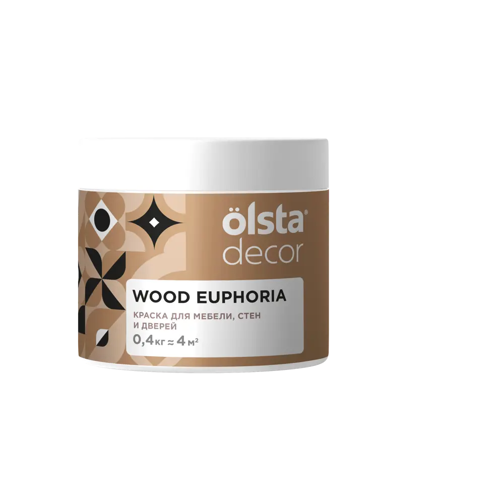 Фото Краска для мебели Olsta Decor Wood Euphoria матовая цвет белый пух 0.4 кг Фото Краска для мебели Olsta Decor Wood Euphoria матовая цвет белый пух 0.4 кг