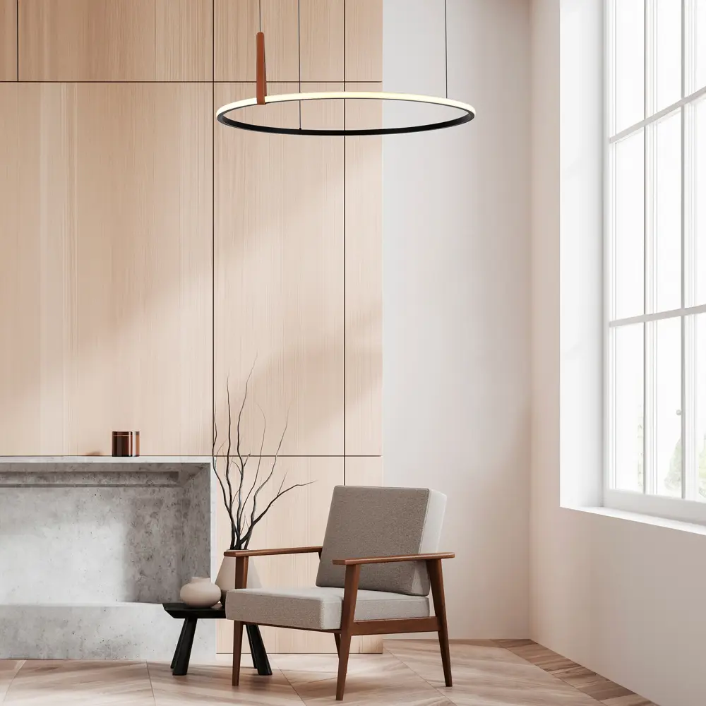 Фото 3 Светильник подвесной светодиодный St luce Shape Sl6131.403.42 15 м² теплый белый (желтый) свет цвет черный Фото 3 Светильник подвесной светодиодный St luce Shape Sl6131.403.42 15 м² теплый белый (желтый) свет цвет черный