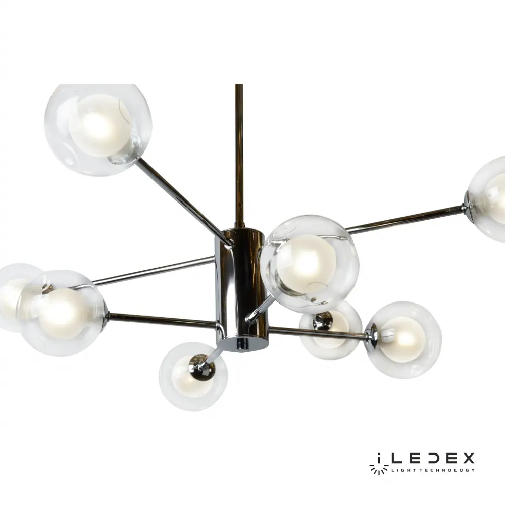Фото 4 Люстра подвесная светодиодная Iledex Modo Modo 10.4 м² регулируемый белый свет цвет серый/серебристый Фото 4 Люстра подвесная светодиодная Iledex Modo Modo 10.4 м² регулируемый белый свет цвет серый/серебристый