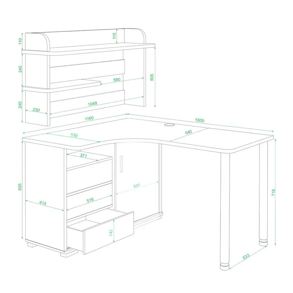 Фото 3 Стол компьютерный Мэрдэс Ср-135М Квк-Лев левый 116x138x130 см ЛДСП цвет светло-бежевый Фото 3 Стол компьютерный Мэрдэс Ср-135М Квк-Лев левый 116x138x130 см ЛДСП цвет светло-бежевый