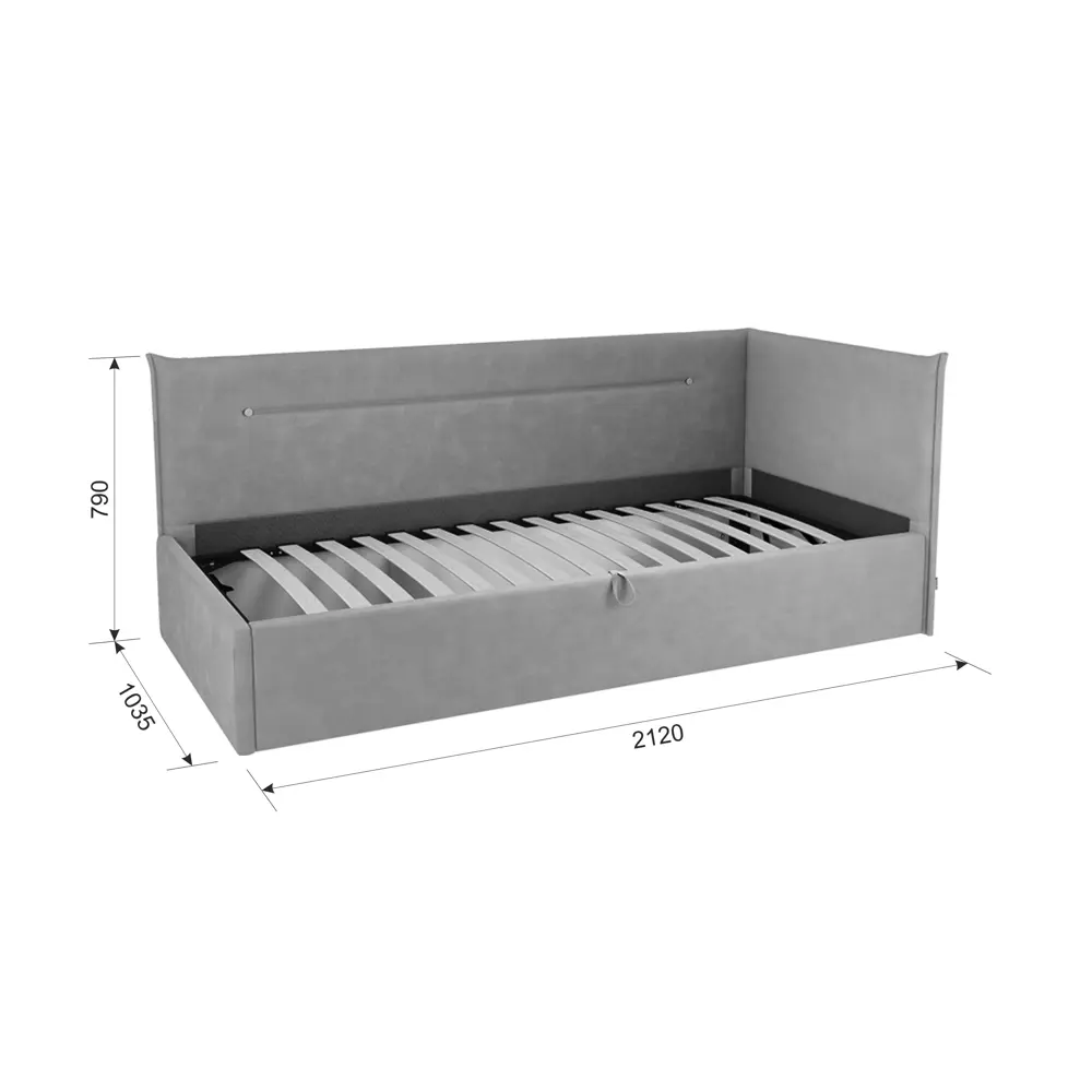 Фото 5 Кровать Mebelson Альба 212x79x103 см ЛДСП цвет капучино Фото 5 Кровать Mebelson Альба 212x79x103 см ЛДСП цвет капучино