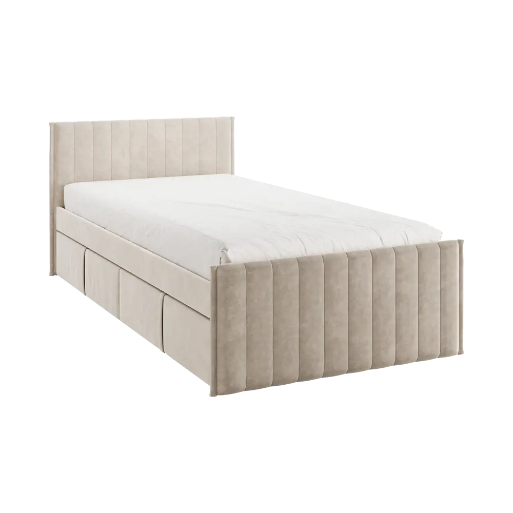 Фото Кровать с ящиками Mebelson Твикс 101.5x78x212 см велюр цвет капучино 171565.2170 Фото Кровать с ящиками Mebelson Твикс 101.5x78x212 см велюр цвет капучино 171565.2170