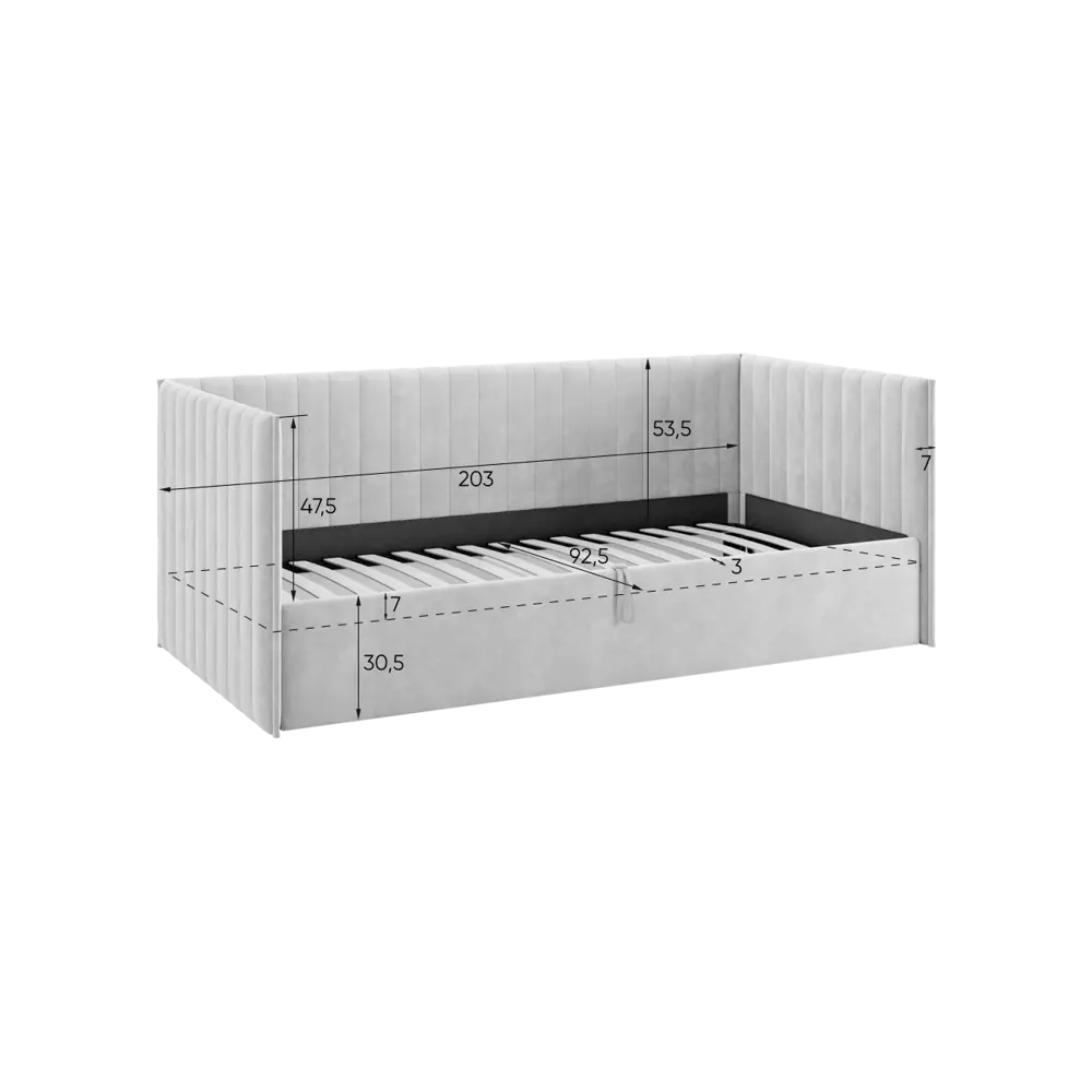 Фото 6 Кровать с подъемным механизмом Mebelson Твикс 212x78x101.5 см велюр цвет капучино 170618.2170_СПБ2 Фото 6 Кровать с подъемным механизмом Mebelson Твикс 212x78x101.5 см велюр цвет капучино 170618.2170_СПБ2