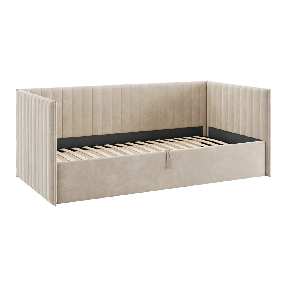 Фото 3 Кровать с подъемным механизмом Mebelson Твикс 212x78x101.5 см велюр цвет капучино 170618.2170_СПБ2 Фото 3 Кровать с подъемным механизмом Mebelson Твикс 212x78x101.5 см велюр цвет капучино 170618.2170_СПБ2