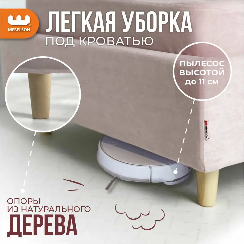 Фото 3 Кровать с основанием Mebelson Лео KM1.2-19.2348 141x101x215.5 см велюр цвет розовый/графит Фото 3 Кровать с основанием Mebelson Лео KM1.2-19.2348 141x101x215.5 см велюр цвет розовый/графит