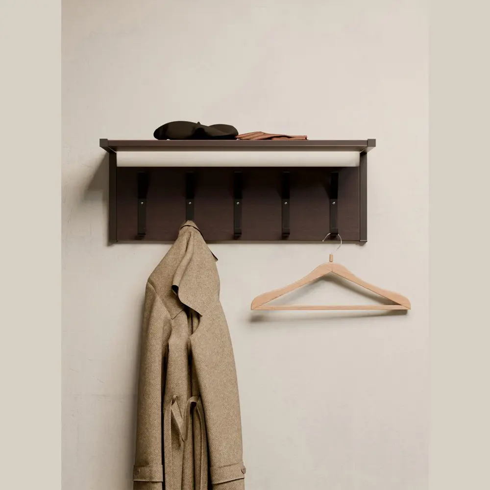 Фото 6 Настенная вешалка 70x26x26 см 5 крючков цвет венге
