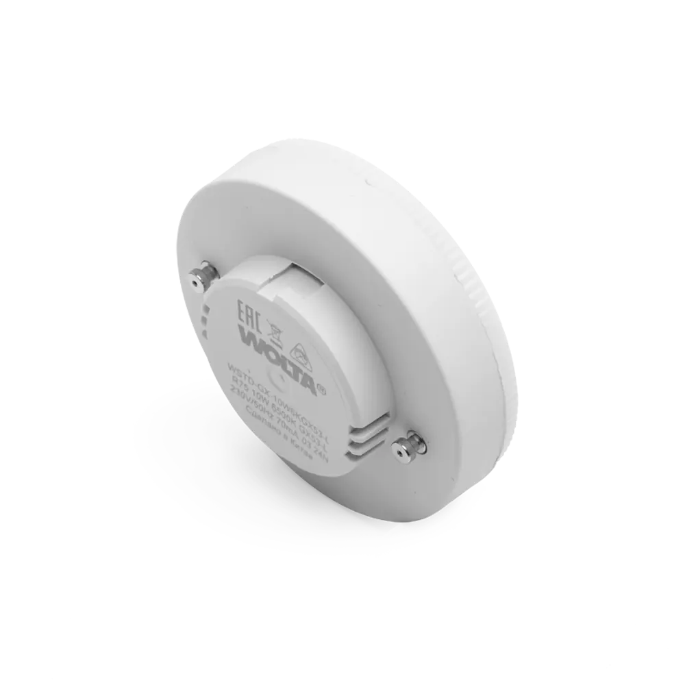 Фото 3 Набор ламп светодиодных Wolta Wstd-gx-10w3kgx53-l GX53 175-250 В 10 Вт диск прозрачный 825 Лм теплый белый (желтый) свет 5 шт Фото 3 Набор ламп светодиодных Wolta Wstd-gx-10w3kgx53-l GX53 175-250 В 10 Вт диск прозрачный 825 Лм теплый белый (желтый) свет 5 шт