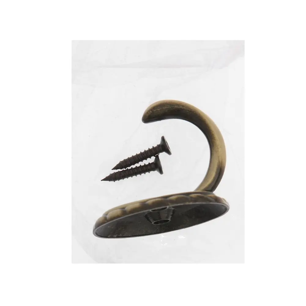 Фото 5 Крючки мебельные комплект 8 шт Тундра 2.60x3.40x4 см 1 крючок цвет бронза