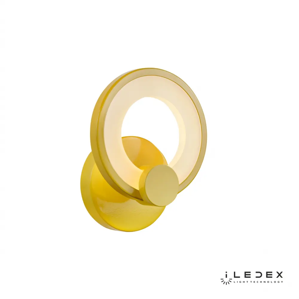 Фото Настенный светильник светодиодный Iledex Ring A001/1 yellow теплый белый (желтый) свет цвет белый/желтый Фото Настенный светильник светодиодный Iledex Ring A001/1 yellow теплый белый (желтый) свет цвет белый/желтый